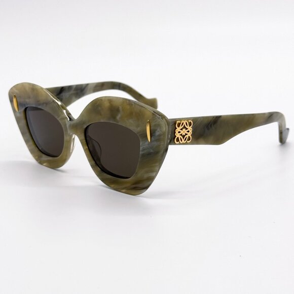 NEW LOEWE LW40127I 60E GREEN CAT EYE WOMEN SUNGLASSES LOEWE - Picture 7 of 10